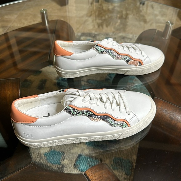 NEW!! Sidewalk Low-Top Sneakers in‎ Snake Embossed Leather: Wave Edition Sz 7.5 - Picture 6 of 11